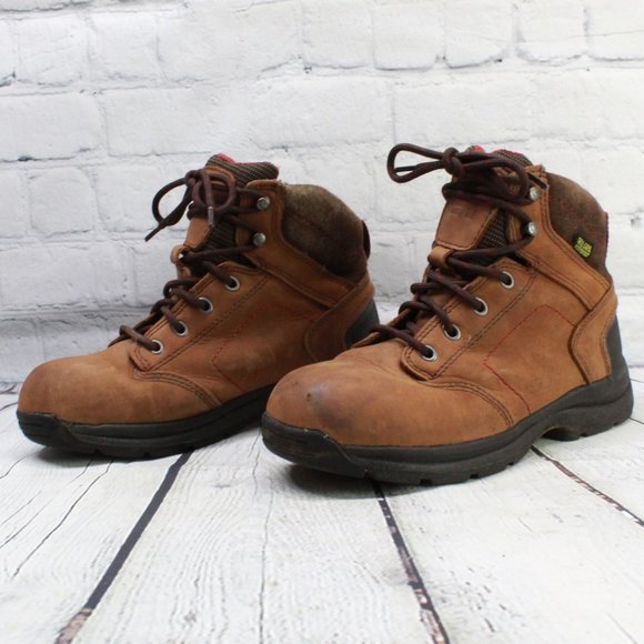 LaCrosse 5" Laurelwood Brown Leather Waterproof Work Boots Size 6.5 M - Picture 2 of 9